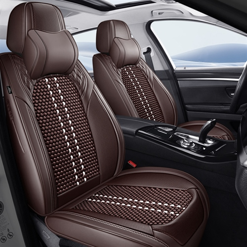 Leather Seat Covers for Cars with Lumbar Support, Front & Rear - photo 3