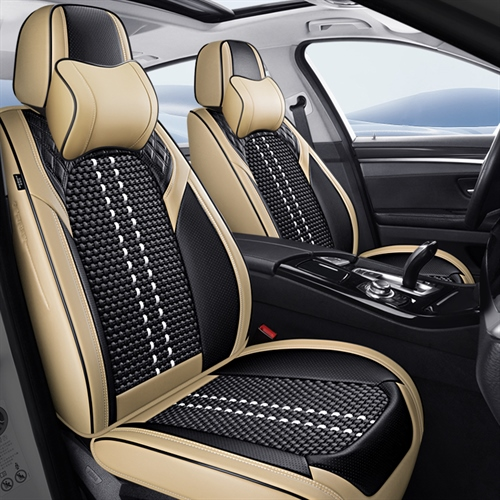 Leather Seat Covers for Cars with Lumbar Support, Front & Rear - photo 4