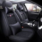 Universal Car Seat Covers Full Set PU Leather Ice Silk for 5 Seats - photo 1