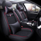Universal Car Seat Covers Full Set PU Leather Ice Silk for 5 Seats - photo 3