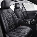 Universal Fit Full Coverage Leather Car Seat Covers for Cars - photo 2