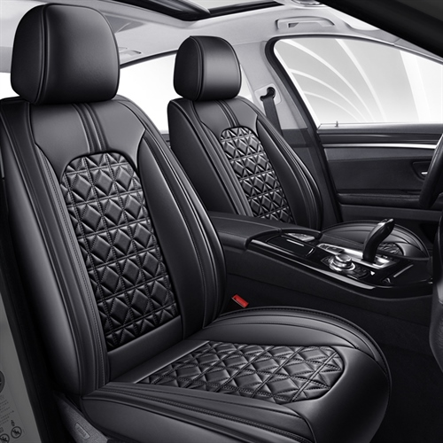 Universal Fit Full Coverage Leather Car Seat Covers for Cars - photo 2