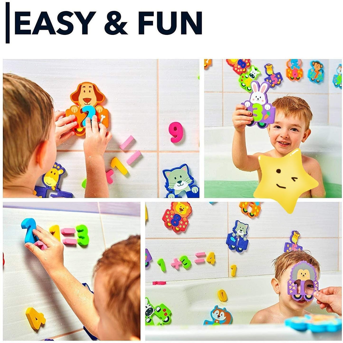Floating Bath Toys for Kids - Foam Animal Set for Bathtime Fun - photo 2