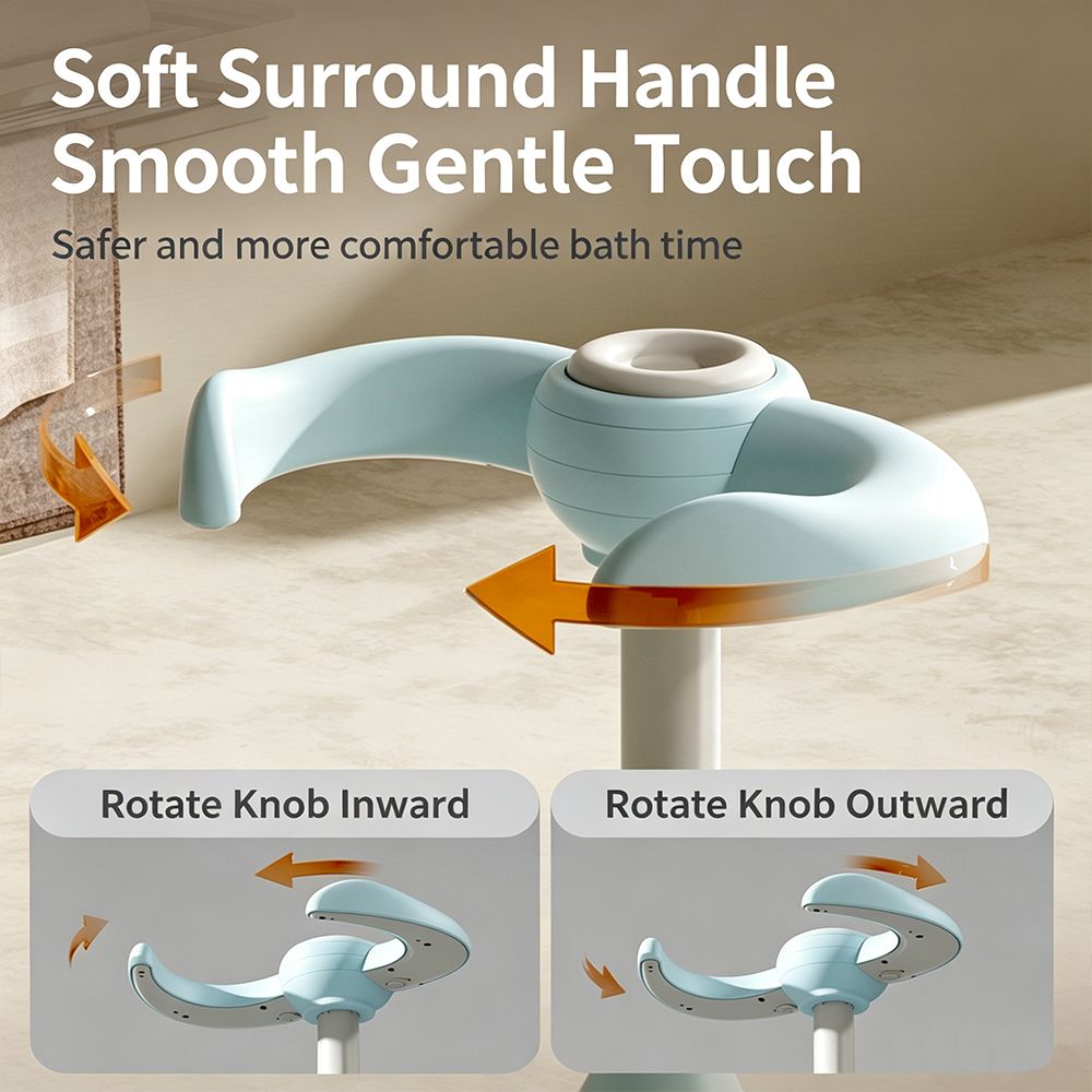 Baby Foldable Bath Support Seat - Adjustable Infant Bath Holder - photo 4