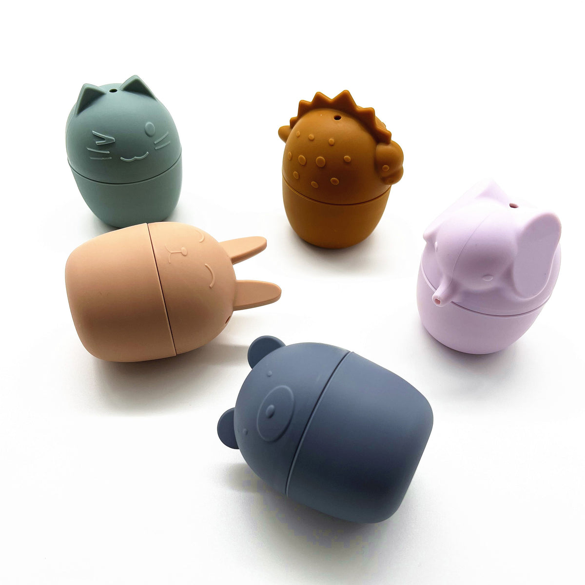 Set of 5 Cute Animal Bath Squirt Toys for Baby Bath Time Fun - photo 1
