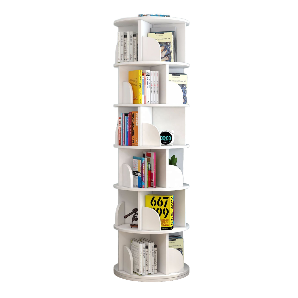 Rotating Bookshelf 360 Degree Bookcase Storage Organizer Unit - photo 2