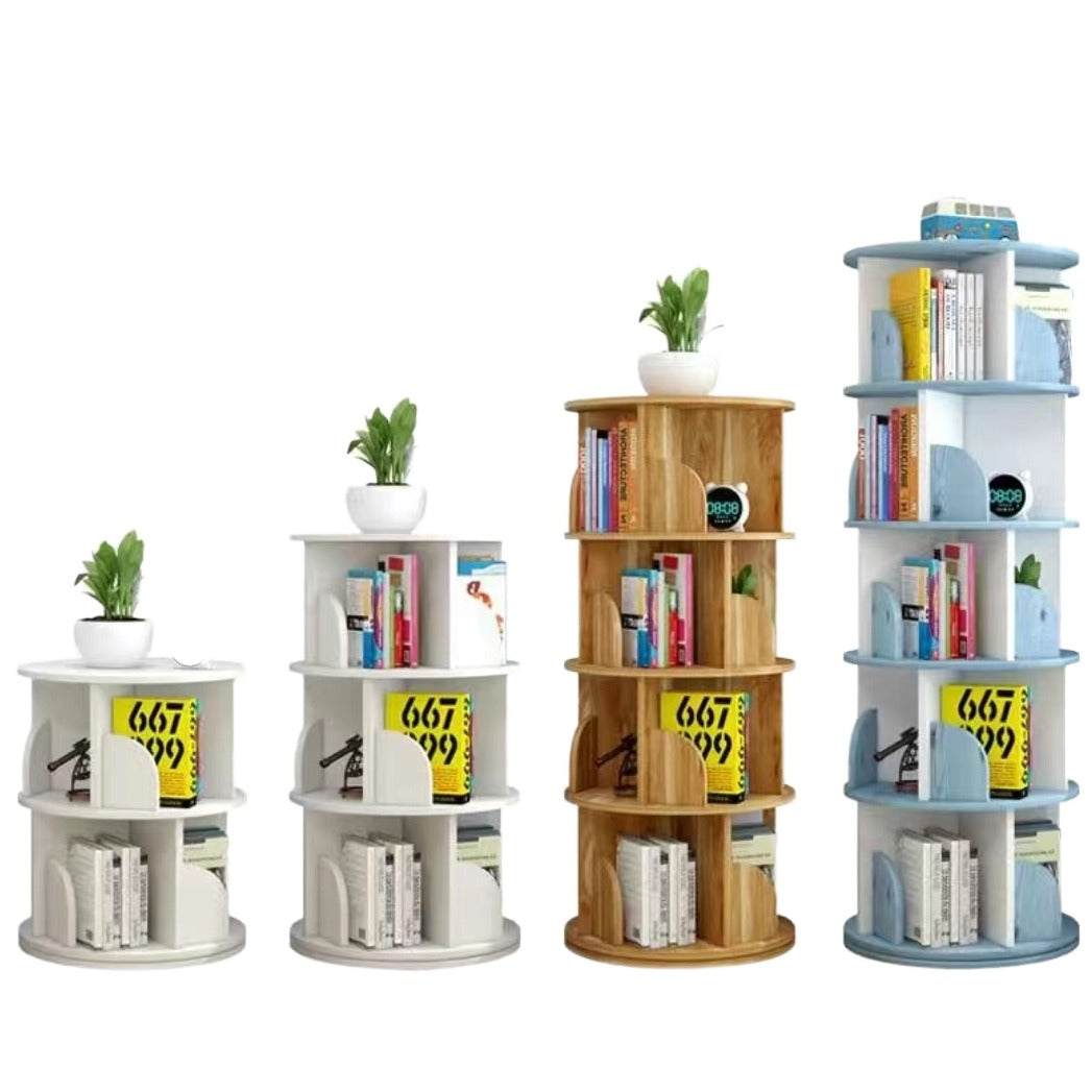 Rotating Bookshelf 360 Degree Bookcase Storage Organizer Unit - photo 4
