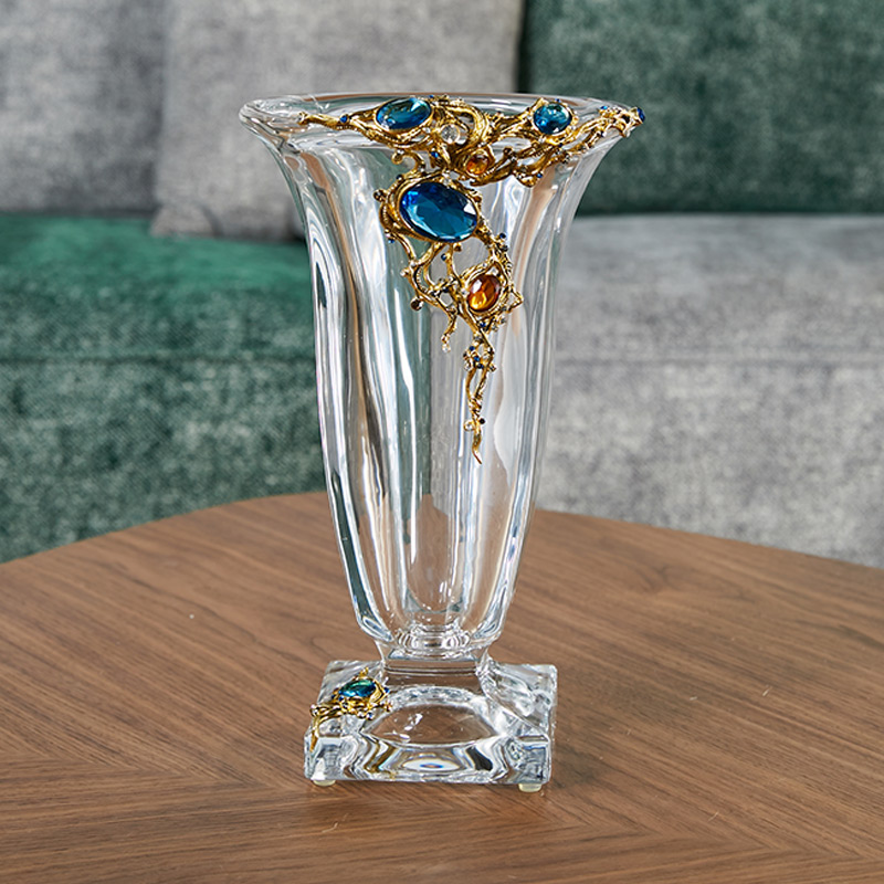 Glass Vase Modern Decorative Tabletop Flower Vase for Home Decor - photo 2