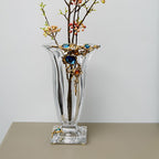 Glass Vase Modern Decorative Tabletop Flower Vase for Home Decor - photo 3