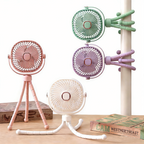 USB Rechargeable Mini Small Desk Fan - Portable Handheld Clip Fan - photo 1
