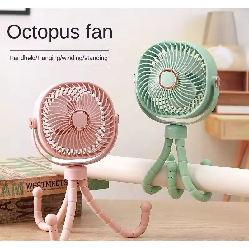 USB Rechargeable Mini Small Desk Fan - Portable Handheld Clip Fan - photo 2