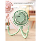 USB Rechargeable Mini Small Desk Fan - Portable Handheld Clip Fan - photo 3