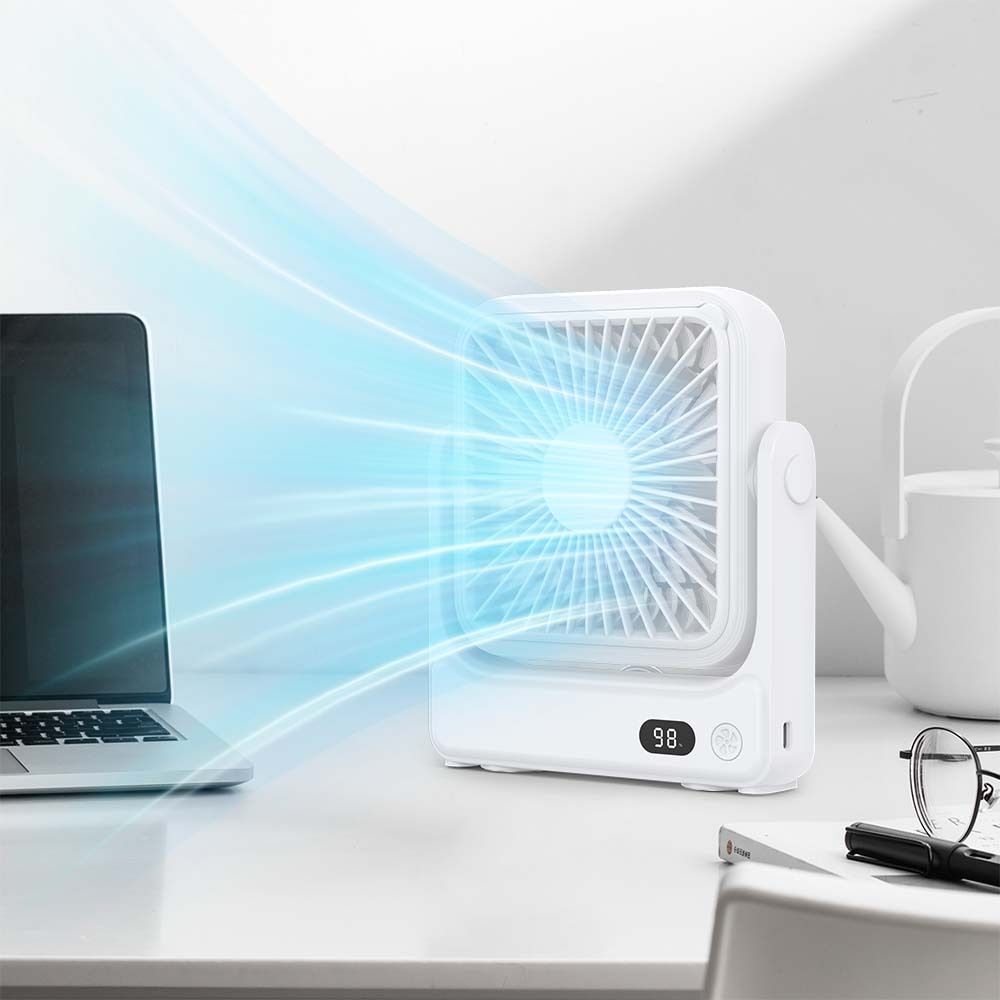 USB Rechargeable Desk Fan - Portable Wall-Mounted Mini Table Fan - photo 2