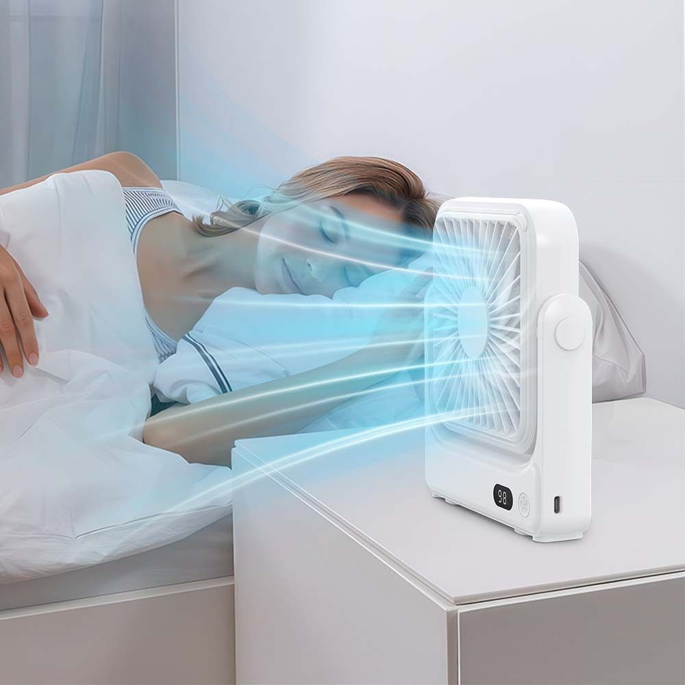 USB Rechargeable Desk Fan - Portable Wall-Mounted Mini Table Fan - photo 3