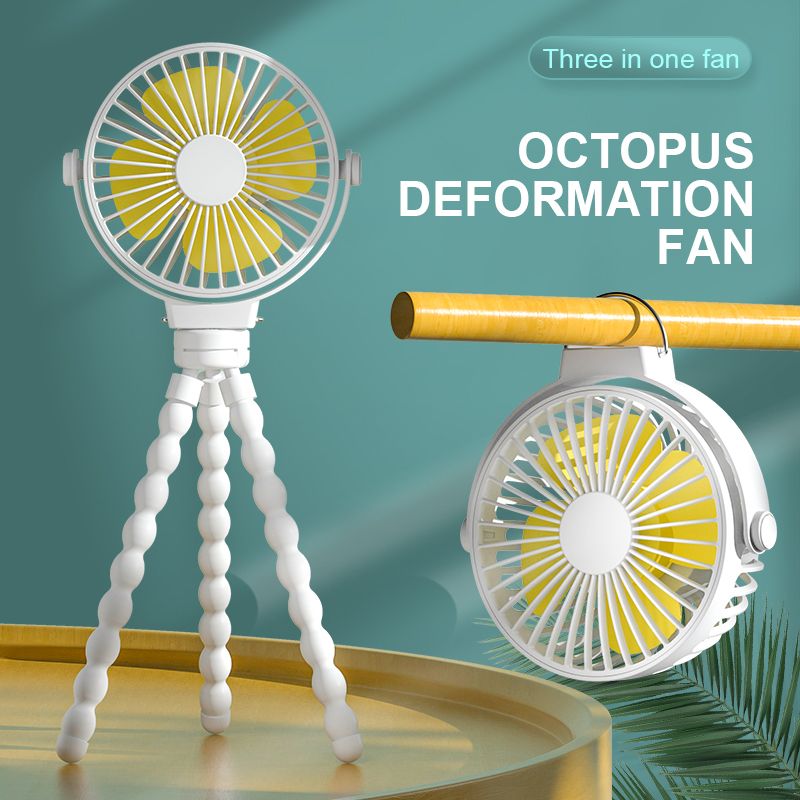 Flexible Clip Fan USB Rechargeable Tripod Mini Fan for Stroller - photo 2