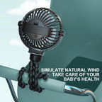 Flexible Clip Fan USB Rechargeable Tripod Mini Fan for Stroller - photo 4