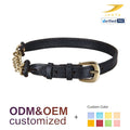 Dog Collar Leather Gold Chain Accent Luxury Pet Neckwear UAE - photo 1