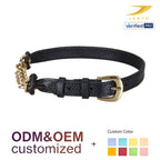 Dog Collar Leather Gold Chain Accent Luxury Pet Neckwear UAE - photo 1