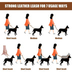 Woven Leather Dog Collar and Leash Set for Small and Medium Dogs - photo 4