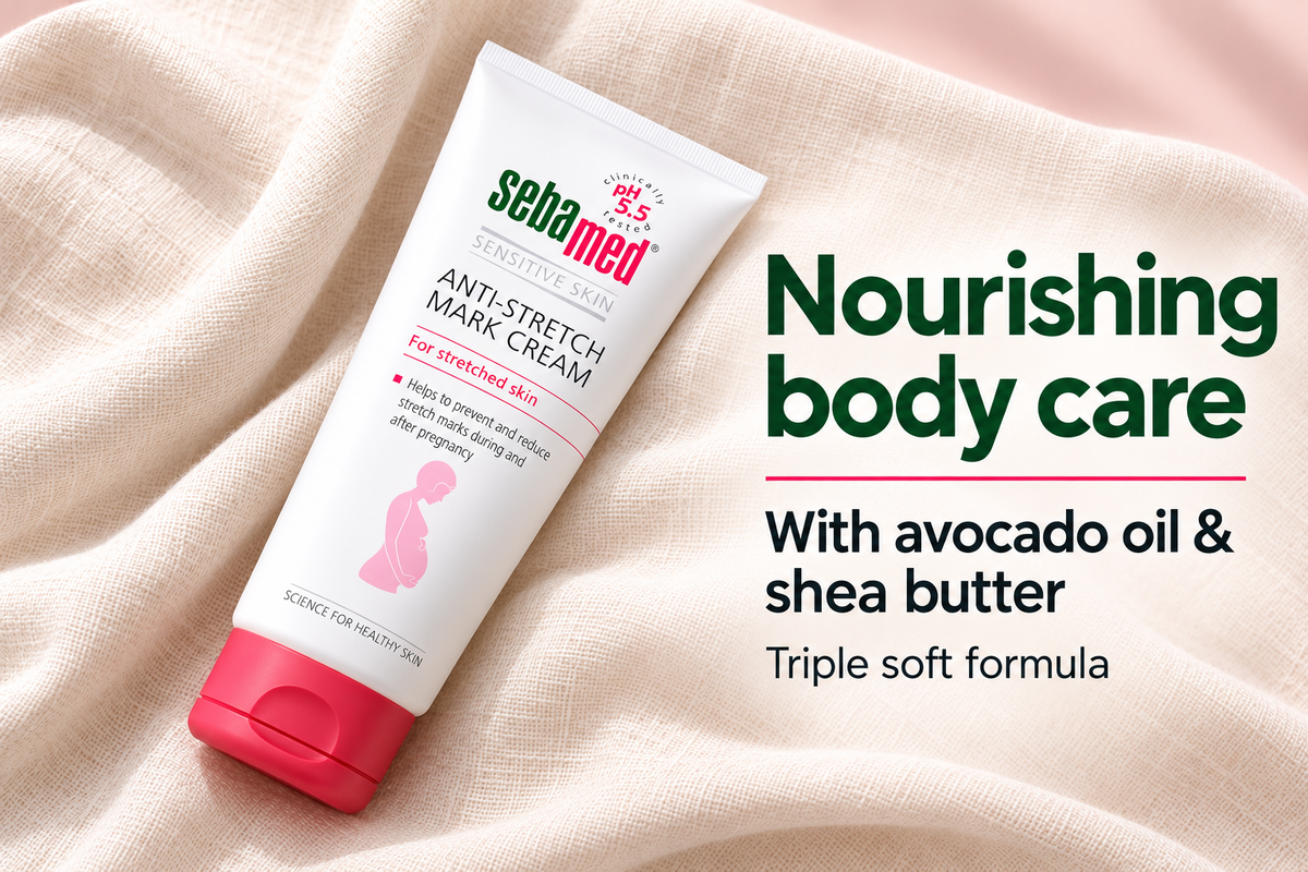 Sebamed Anti-Stretch Mark Cream 200ml – Helps Reduce Stretch Marks | pH 5.5