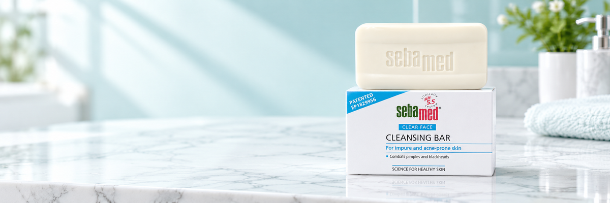 Sebamed Clear Face Cleansing Bar for Oily & Acne-Prone Skin – 150 g (3pcs x 150 g )