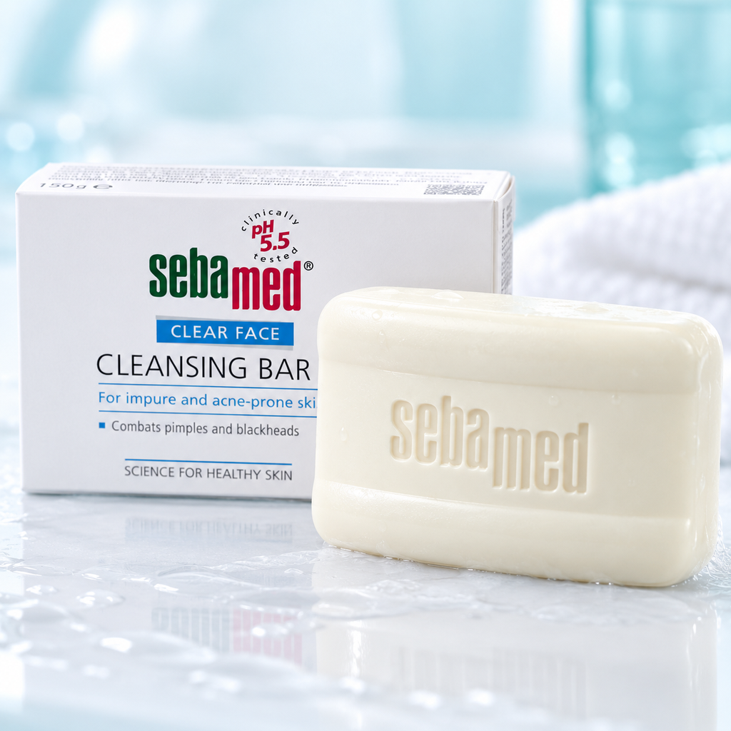 Sebamed Clear Face Cleansing Bar for Oily & Acne-Prone Skin – 150 g (3pcs x 150 g )