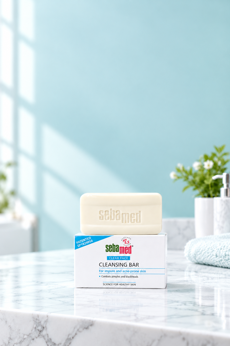 Sebamed Clear Face Cleansing Bar for Oily & Acne-Prone Skin – 150 g (3pcs x 150 g )