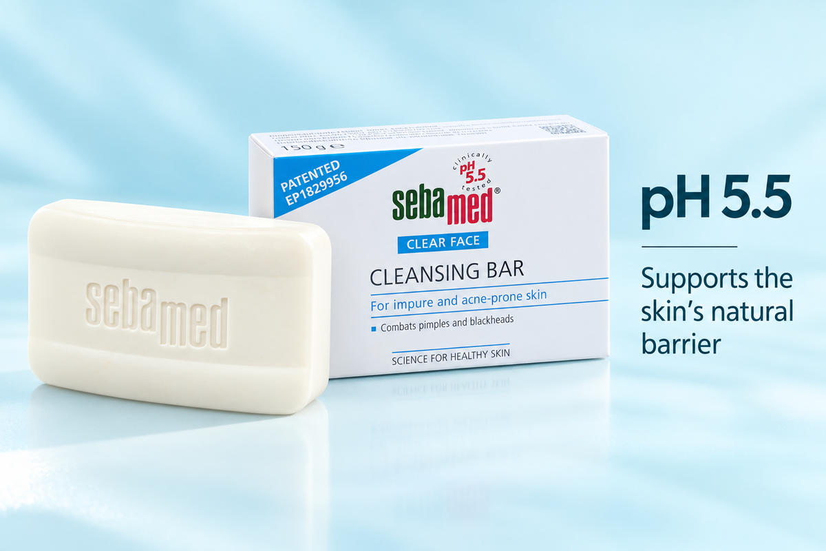 Sebamed Clear Face Cleansing Bar for Oily & Acne-Prone Skin – 150 g (3pcs x 150 g )
