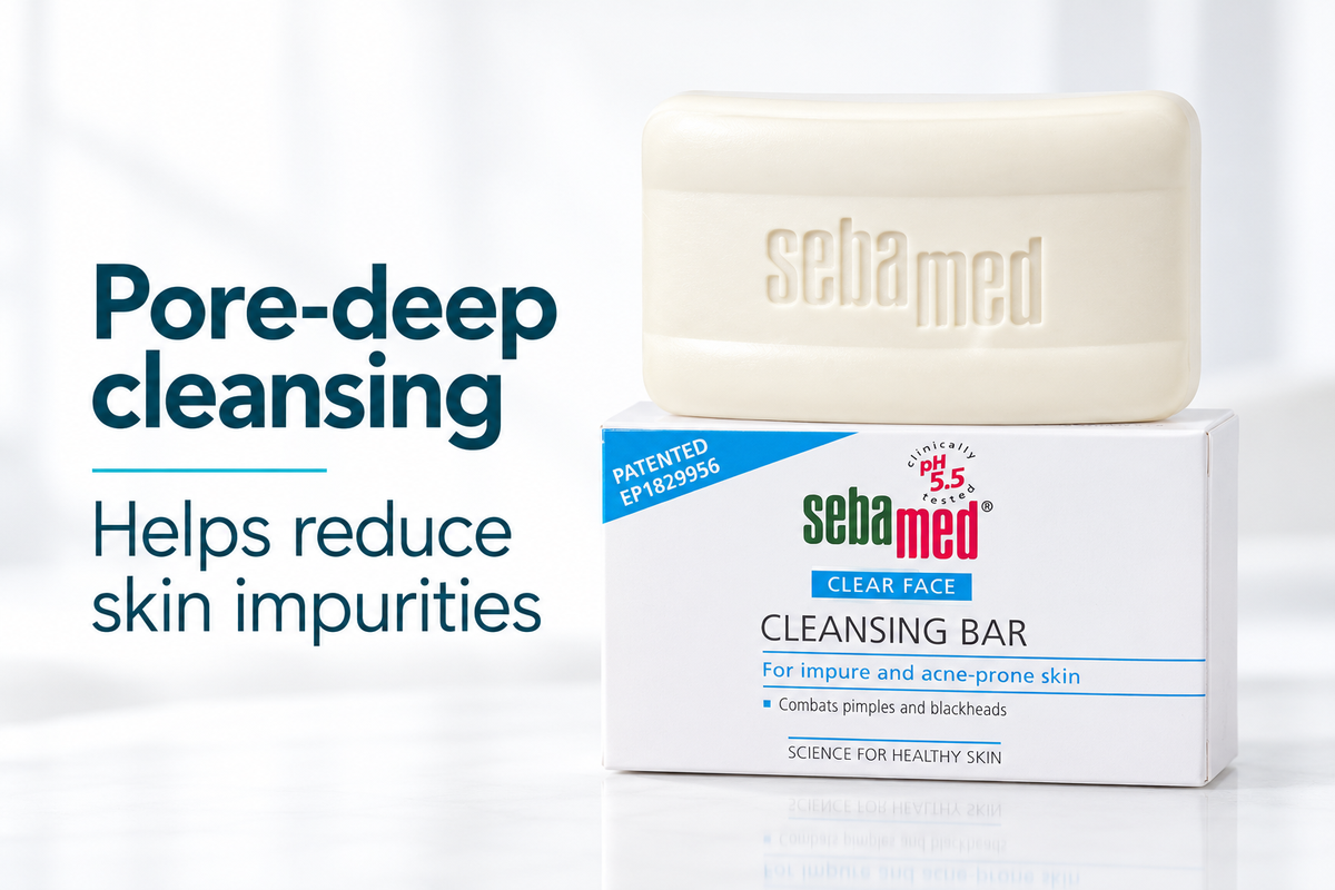 Sebamed Clear Face Cleansing Bar for Oily & Acne-Prone Skin – 150 g (3pcs x 150 g )