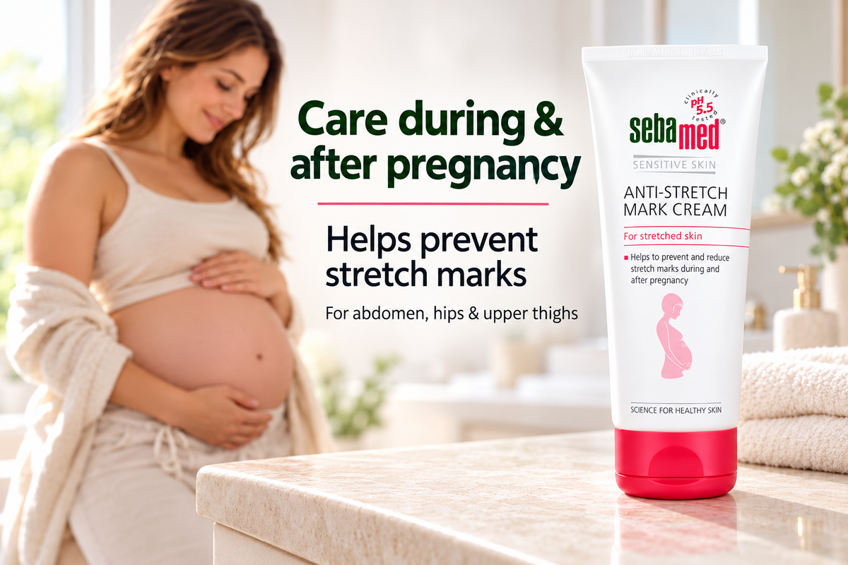 Sebamed Anti-Stretch Mark Cream 200ml – Helps Reduce Stretch Marks | pH 5.5