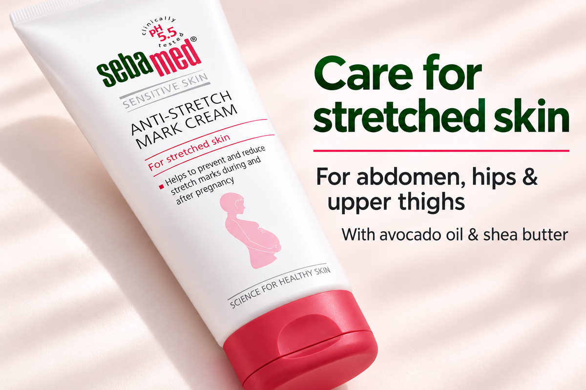 Sebamed Anti-Stretch Mark Cream 200ml – Helps Reduce Stretch Marks | pH 5.5