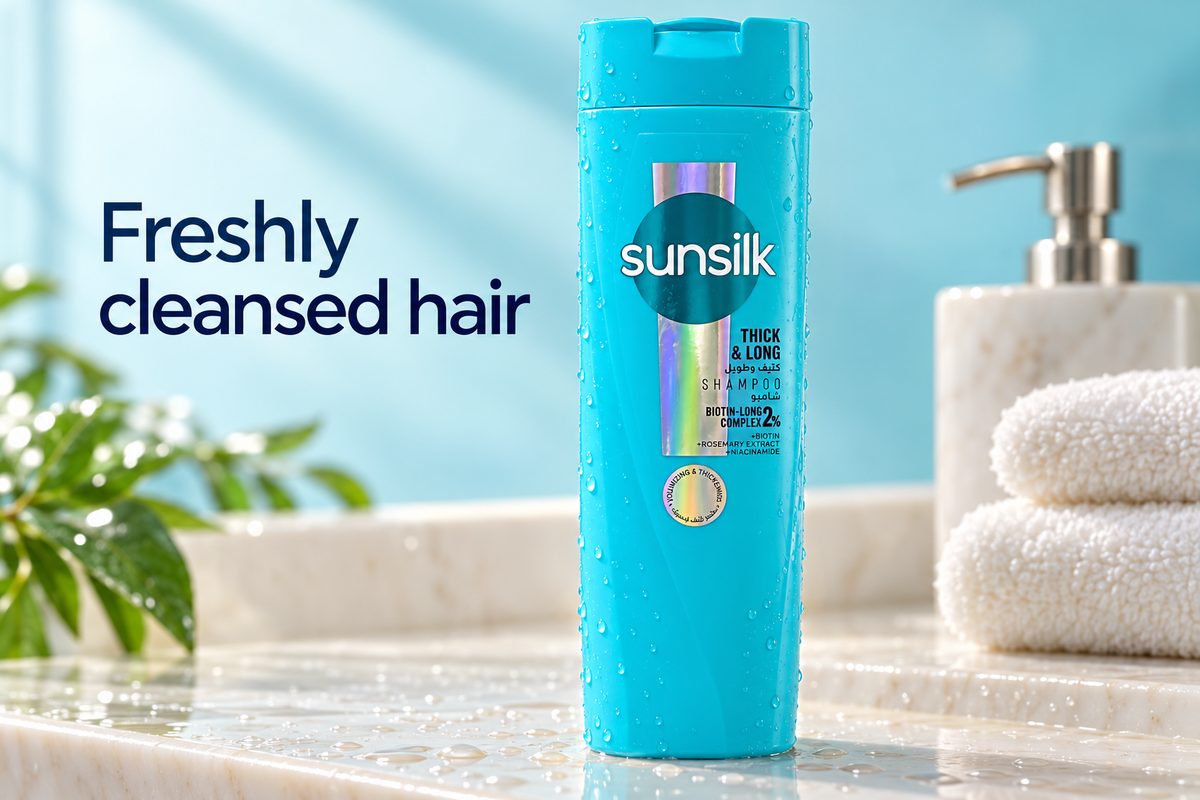Sunsilk Thick & Long Shampoo with 2% Biotin-Long Complex – 400ml (1x4 pcs)