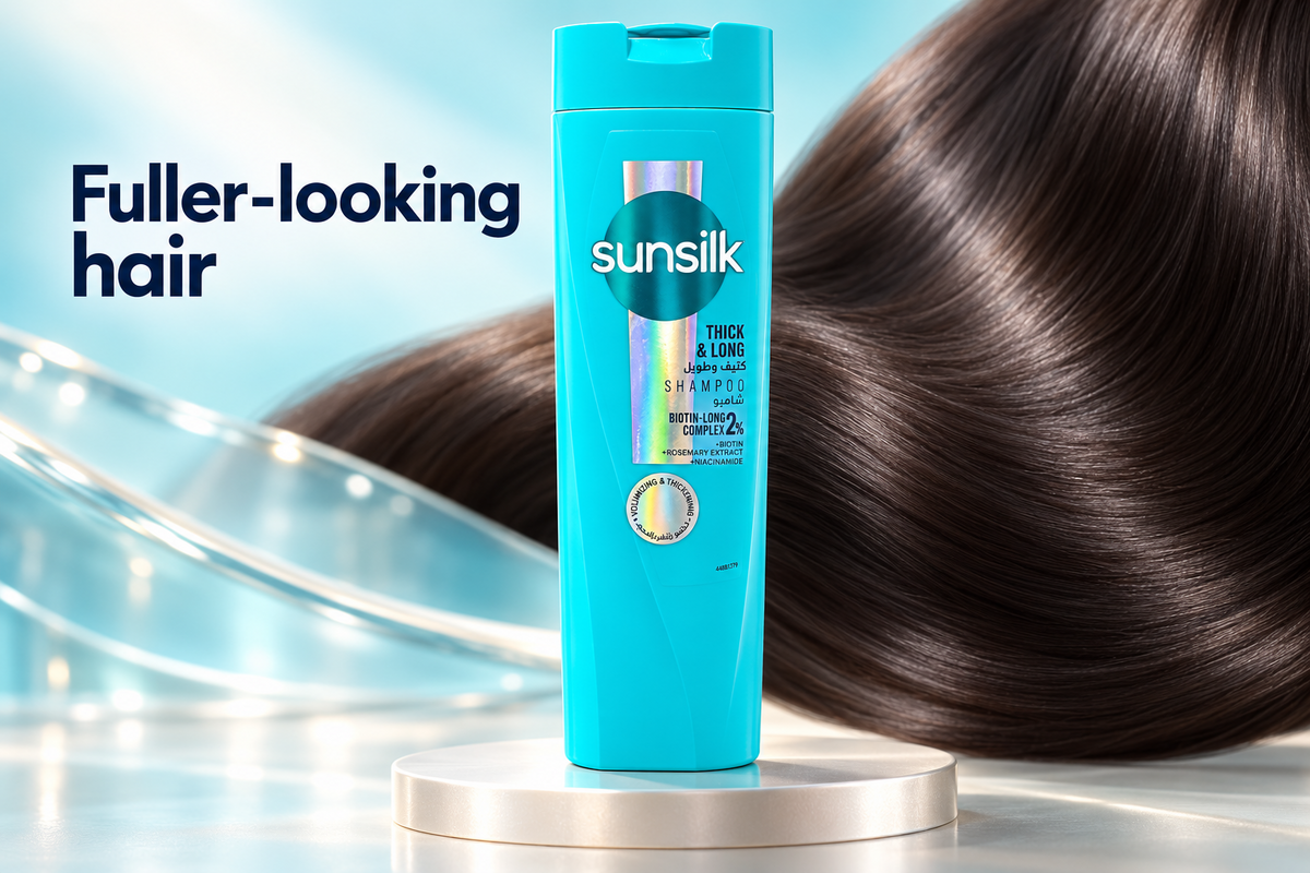 Sunsilk Thick & Long Shampoo with 2% Biotin-Long Complex – 400ml (1x4 pcs)