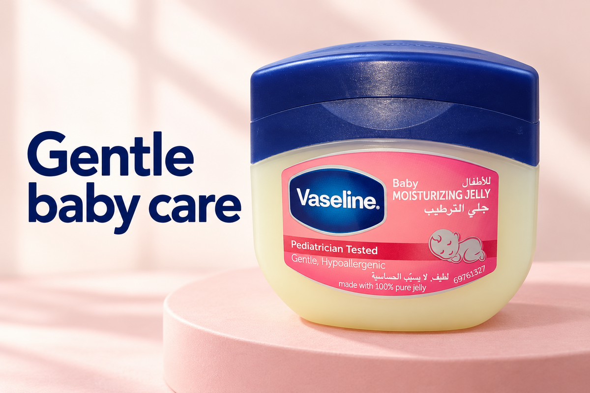 Vaseline Baby Petroleum Jelly – Gentle Moisturising Care, 250ml (1x2 pcs)