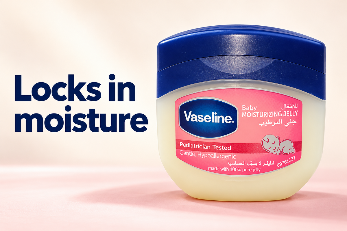 Vaseline Baby Petroleum Jelly – Gentle Moisturising Care, 250ml (1x2 pcs)