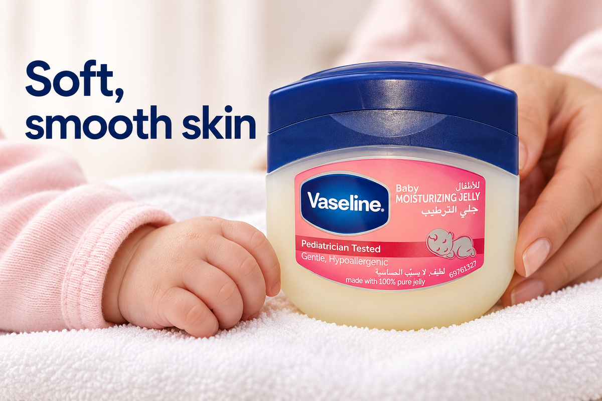 Vaseline Baby Petroleum Jelly – Gentle Moisturising Care, 250ml (1x2 pcs)